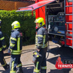 Eine Hecke brannte in Pottschach am 10.05.2025